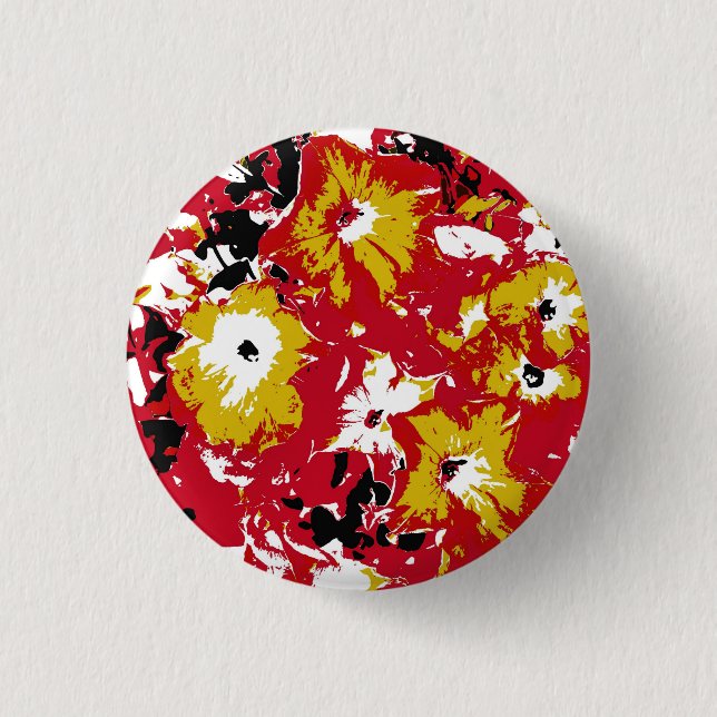 PETUNIAS 3 CM ROUND BADGE (Front)