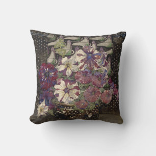 Petunias by Charles Mackintosh Cushion