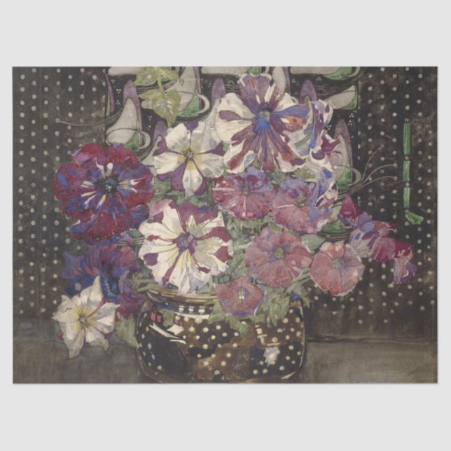 Petunias by Charles Mackintosh Tissue Paper (Front)