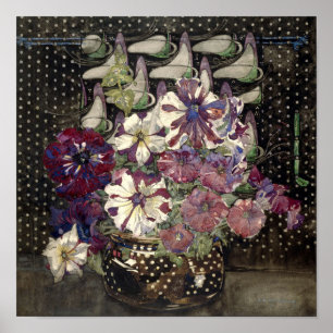Petunias by Charles Rennie Mackintosh Poster
