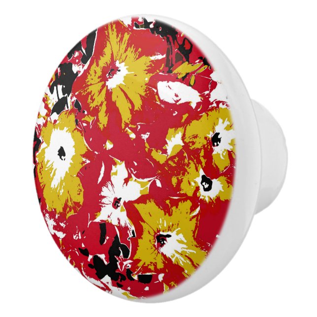 PETUNIAS CERAMIC KNOB (Right)