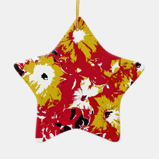 PETUNIAS CERAMIC TREE DECORATION (Front)