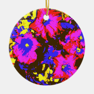 PETUNIAS CERAMIC TREE DECORATION