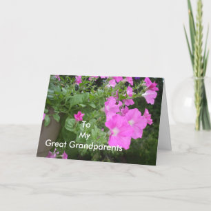 Petunias for Great Grandparents Card