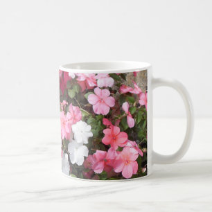 Petunias Pink and White Flowers Coffee Mug