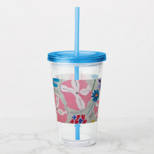 Petunias & Summer Flowers  Acrylic Tumbler