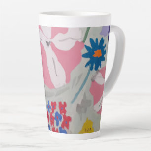 Petunias & Summer Flowers Latte Mug