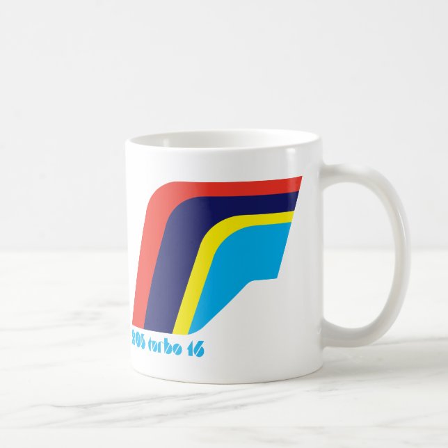 Peugeot 205 Turbo Rally Car Symbol Coffee Mug (Right)