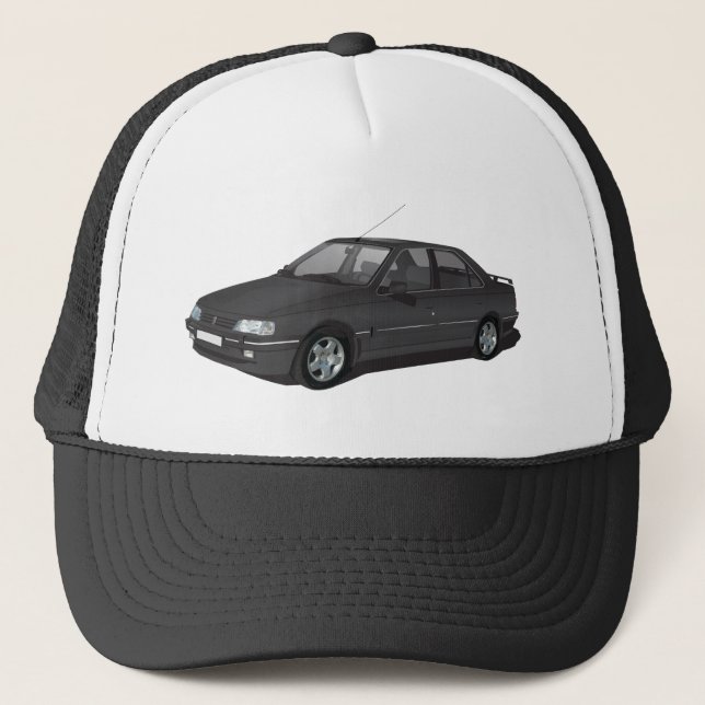 Peugeot 405 black trucker hat (Front)