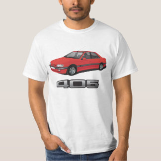 Peugeot 405 SRi + model badge, red, DIY T-Shirt