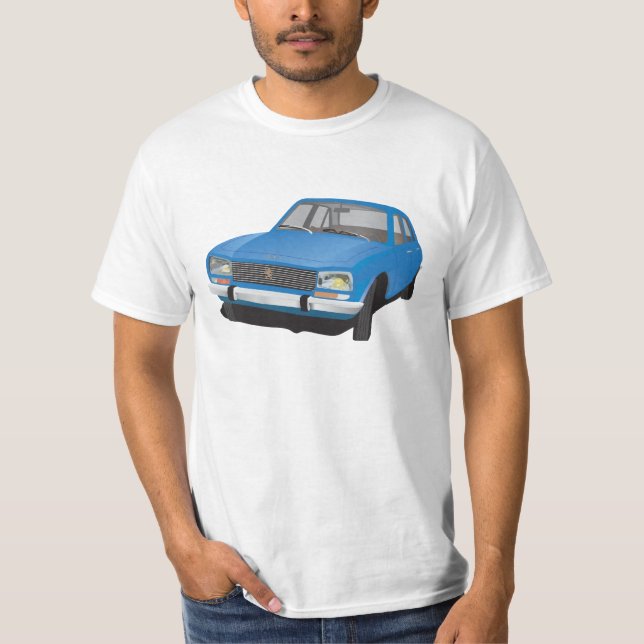 Peugeot 504 t-shirt (blue) (Front)