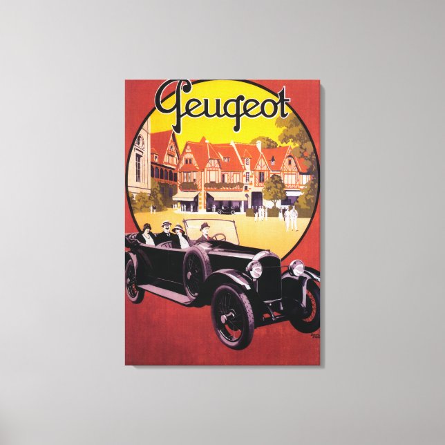 Peugeot Automobile Promotional Poster Canvas Print (Front)