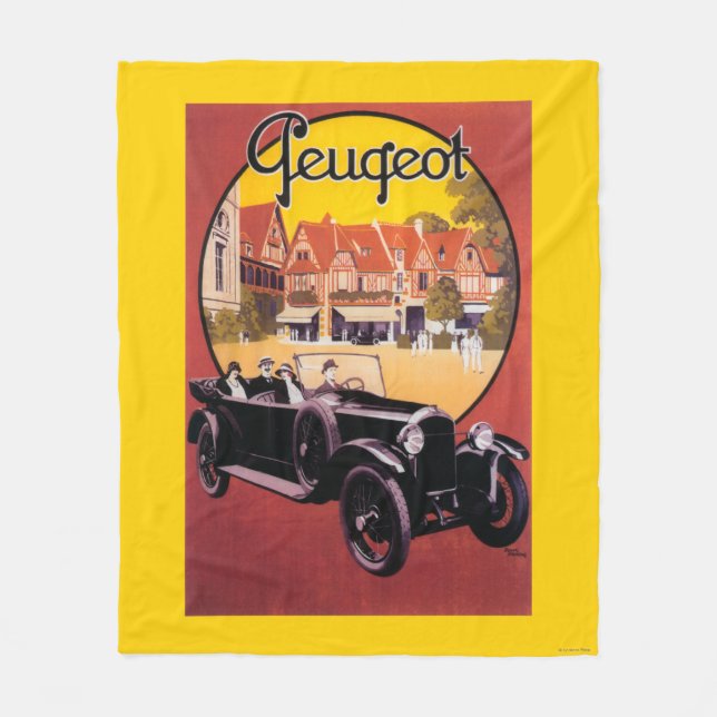 Peugeot Automobile Promotional Poster Fleece Blanket (Front)