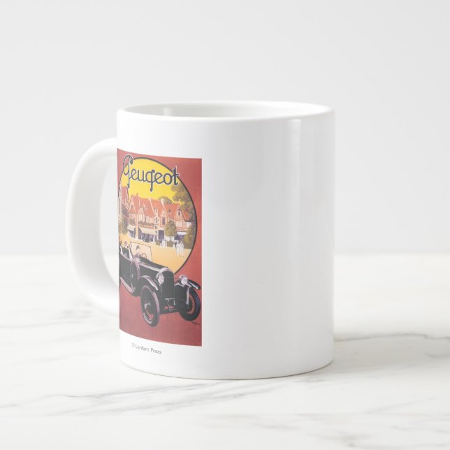 Peugeot Automobile Promotional Poster Large Coffee Mug (Front Left)