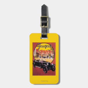 Peugeot Automobile Promotional Poster Luggage Tag