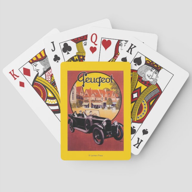 Peugeot Automobile Promotional Poster Playing Cards (Back)