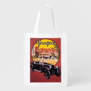 Peugeot Automobile Promotional Poster Reusable Grocery Bag