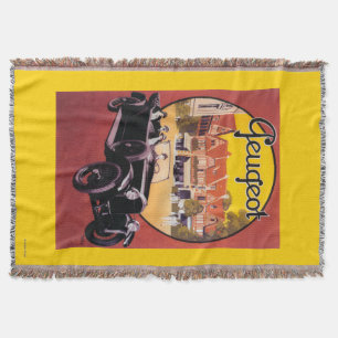 Peugeot Automobile Promotional Poster Throw Blanket