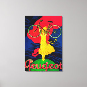 Peugeot Bicycle Vintage PosterEurope Canvas Print
