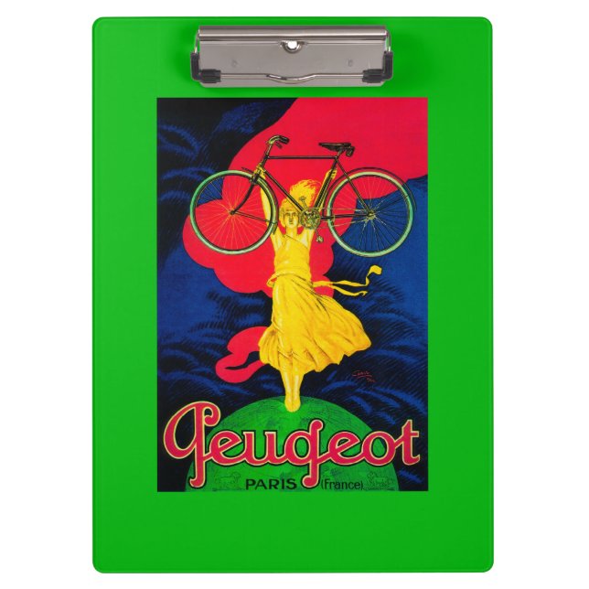 Peugeot Bicycle Vintage PosterEurope Clipboard (Front)