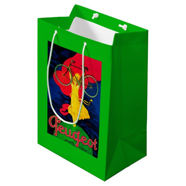 Peugeot Bicycle Vintage PosterEurope Medium Gift Bag (Front Angled)