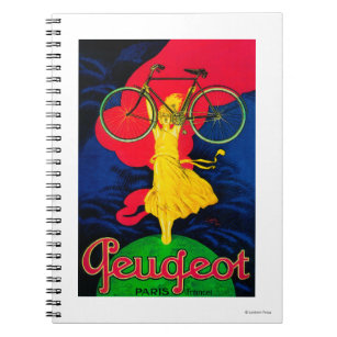 Peugeot Bicycle Vintage PosterEurope Notebook