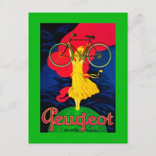 Peugeot Bicycle Vintage PosterEurope Postcard