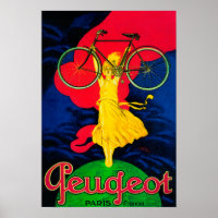 Peugeot Bicycle Vintage PosterEurope