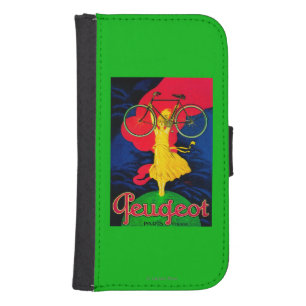 Peugeot Bicycle Vintage PosterEurope Samsung S4 Wallet Case