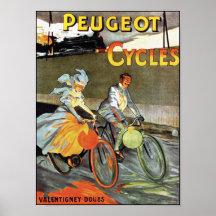 Peugeot Cycles - Vintage Bicycle Poster