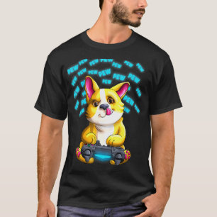 Pew Gamer Corgi Welsh Pewpewpew Video Gaming T-Shirt