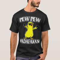 Pew Pew Madafakas cats Gun Funny T-shirt_1