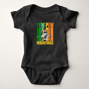 pew pew madafakas - cute unicorn baby bodysuit