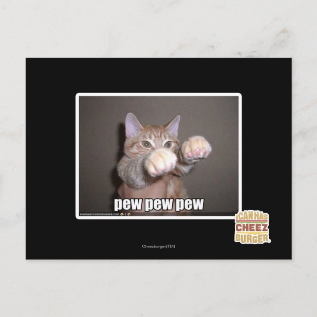 Pew pew pew postcard (Front)