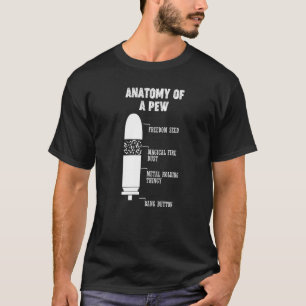 Pew Pewer Anatomy Science Weapon Geek Gun Gamer T-Shirt