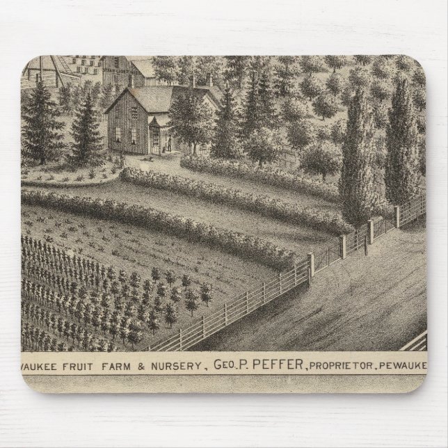 Pewaukee Fruit Farm & Nursery Mouse Mat (Front)