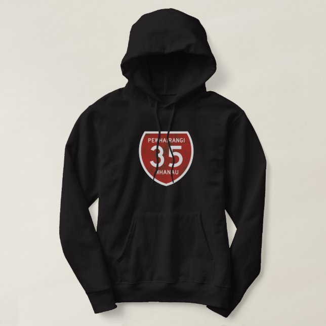 Pewhairangi whānau SH35 hoodie  (Design Front)