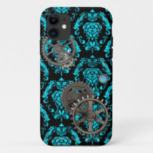 Pewter and Turquoise Steampunk Casemate iPhone 11 Case
