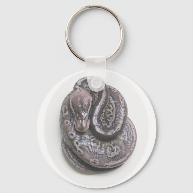 Pewter Ball Python Key Ring (Front)