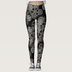 Pewter & Black Gears Leggings