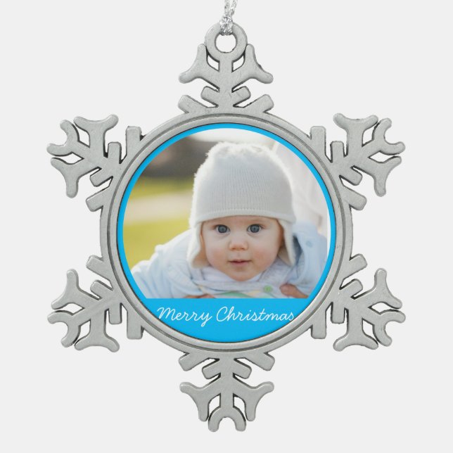 Pewter Christmas Ornaments With Baby (Front)