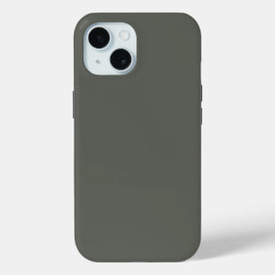 Pewter Green Solid Colour iPhone 15 Case