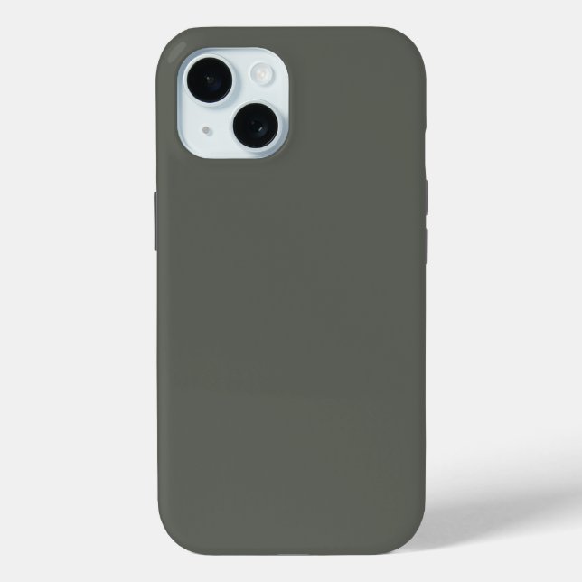 Pewter Green Solid Colour Case-Mate iPhone Case (Back)