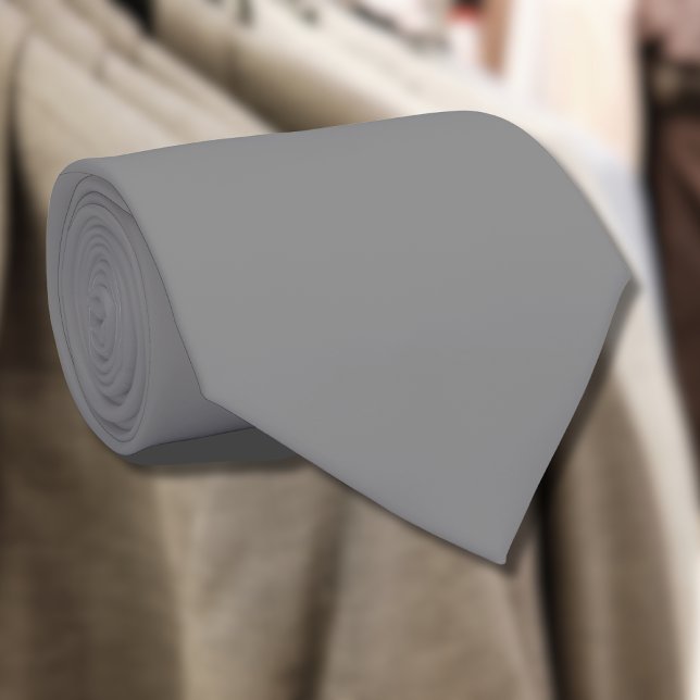 Pewter Grey Solid Colour | Classic Elegant Tie (Creator Uploaded)