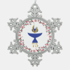 Pewter Snowflake Ornament with Logo