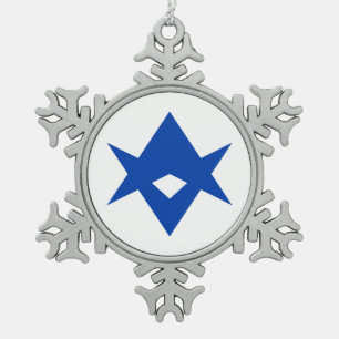 Pewter Snowflake Ornament with Toyotal Flag