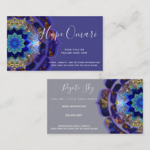 Peyote Sky Mandala Metaphysical Purple Business Card