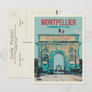 Peyroux promemade - Montpellier France Postcard