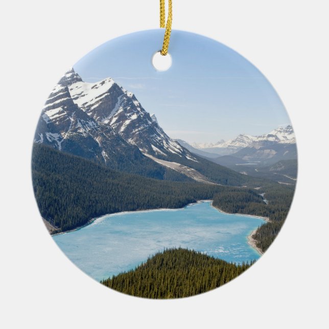 Peyto Lake - Banff National Park, Alberta, Canada Ceramic Tree Decoration (Front)