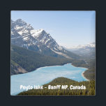 Peyto Lake - Banff National Park, Alberta, Canada Magnet<br><div class="desc">Spring aerial view of the Peyto lake and snowy rocky mountains in background - Banff national park,  Alberta,  Canada. Shot was taken in late spring and the lake is still half frozen.</div>